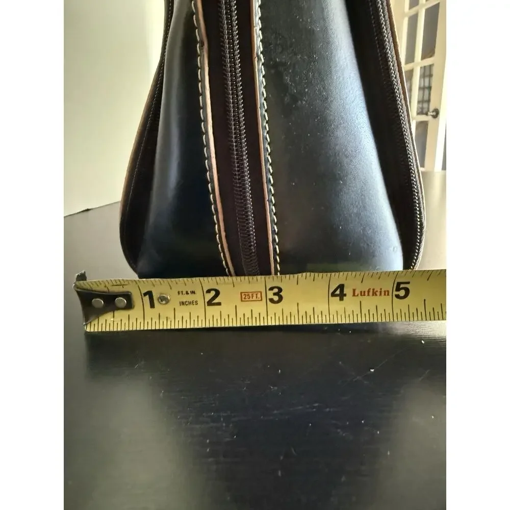 Vintage Franklin Covey Black Leather Laptop Briefcase 720455 Detachable Case